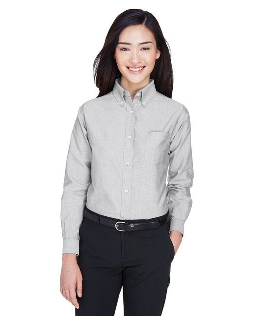 8990 UltraClub Ladies' Classic Wrinkle-Resistant Long-Sleeve Oxford