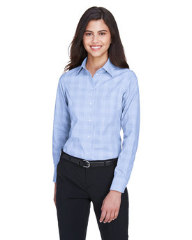 DG520W Devon Ladies' Crown Collection® Glen Plaid Woven Shirt