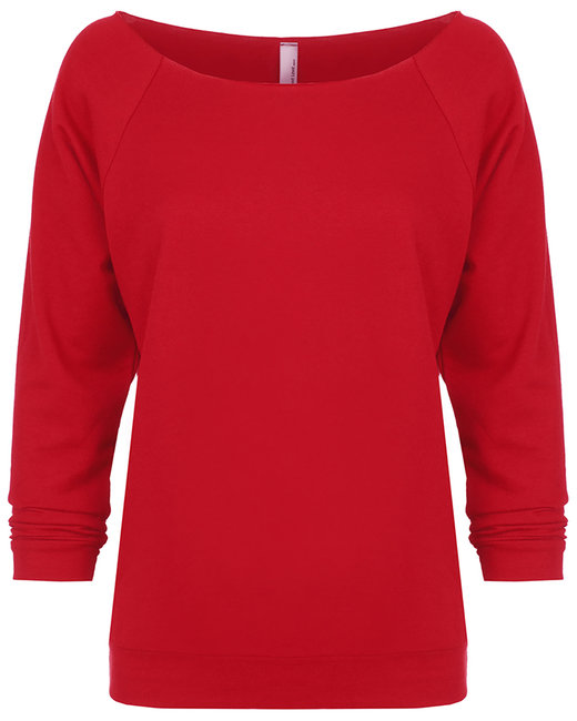 6951 Next Level Apparel Ladies' French Terry Three-Quarter Sleeve Raglan