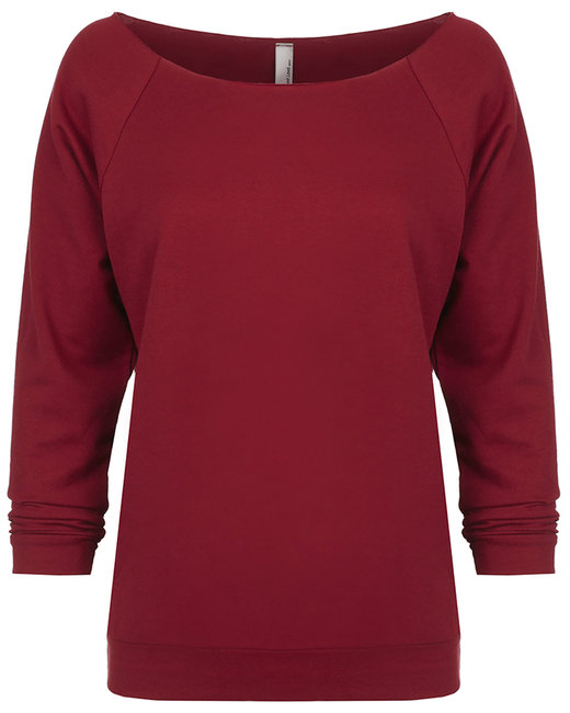 6951 Next Level Apparel Ladies' French Terry Three-Quarter Sleeve Raglan